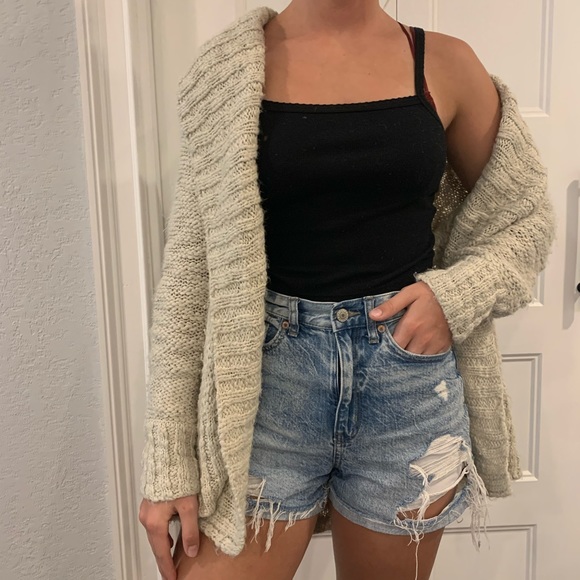 Motherhood Maternity Sweaters - Oversized Off-White Medium Sweater